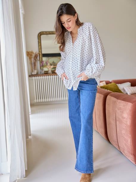 Blouse de grossesse et d'allaitement imprimée fleurs sable - vertbaudet enfant 