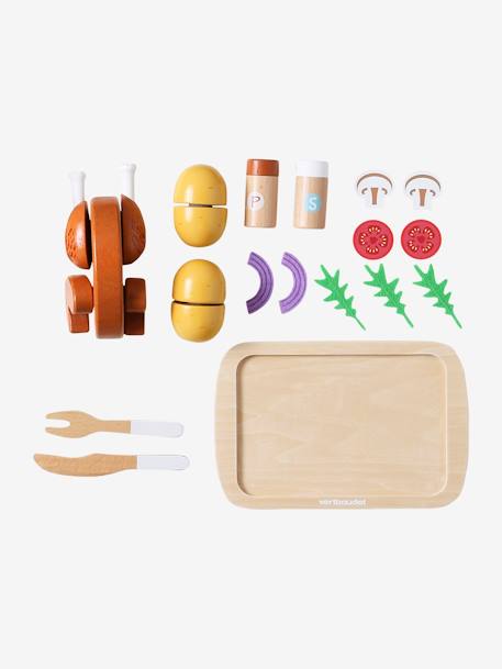 Geroosterde kip en accessoires in FSC 100%-hout geel - vertbaudet enfant 