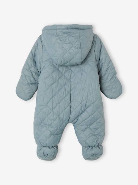 Combipilote bébé mixte matelassée doublée sherpa bleu canard - vertbaudet enfant 