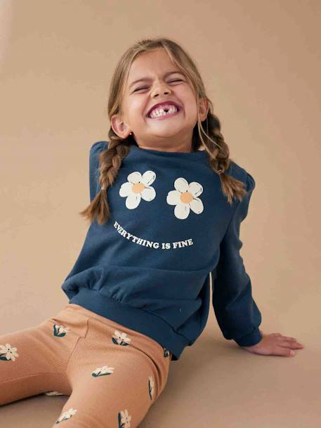 Ensemble sweat + legging imprimé fille marine - vertbaudet enfant 
