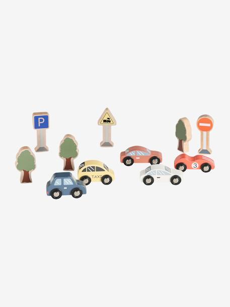 Voertuigen met accessoires in FSC 100%®-hout meerkleurig - vertbaudet enfant 