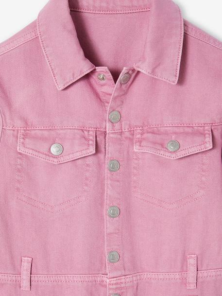 Combinaison longue en toile garment dyed fille vieux rose - vertbaudet enfant 