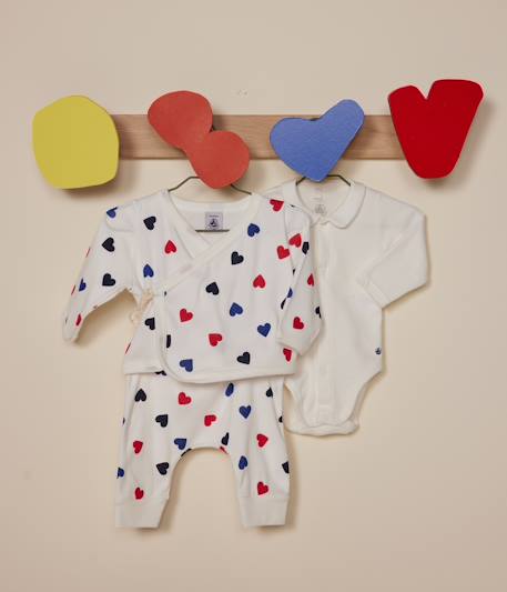 Ensemble 3 pièces bébé blanc - vertbaudet enfant 