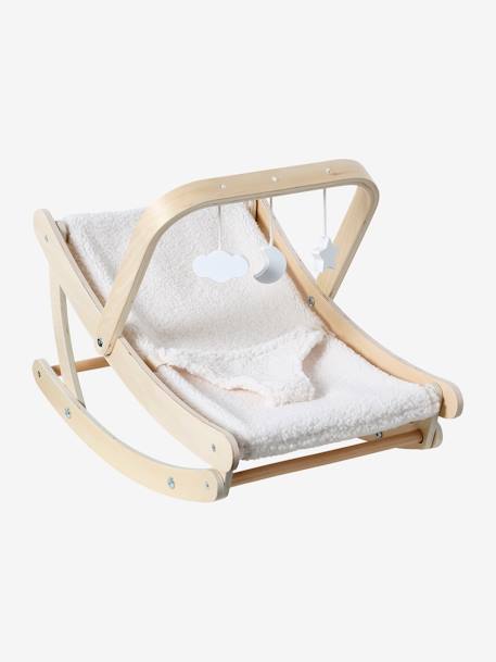 Transat pour poupon en bois FSC® et sherpa bois - vertbaudet enfant 