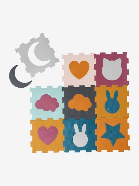 Tapijt met 9 schuimtegels meerkleurig - vertbaudet enfant 