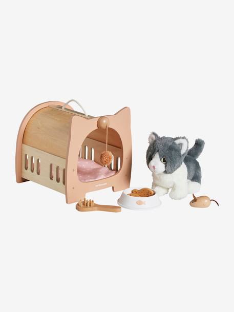 Set huisdier Kat-+ accessoires in FSC® hout hout - vertbaudet enfant 