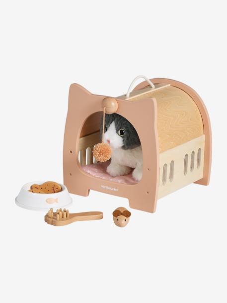 Set animal de compagnie Chat + accessoires en bois FSC® bois - vertbaudet enfant 