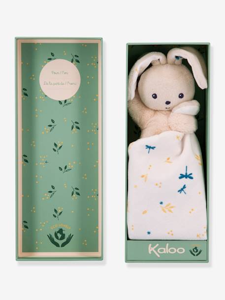 Doudou lapin - blanc+marron+vert - vertbaudet enfant 