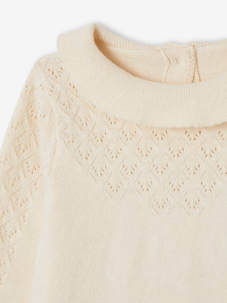 Robe en maille fantaisie bébé vanille - vertbaudet enfant 