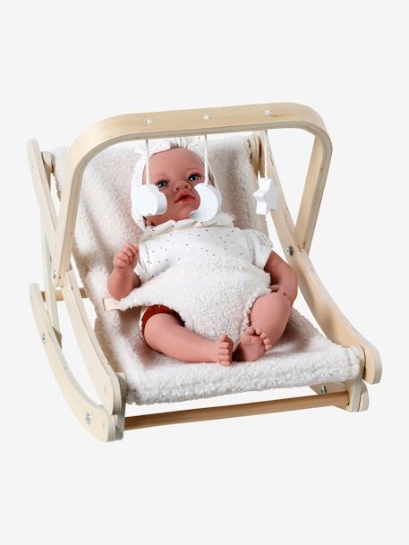 Transat pour poupon en bois FSC® et sherpa bois - vertbaudet enfant 