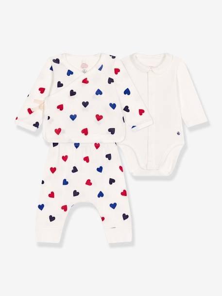 Ensemble 3 pièces bébé blanc - vertbaudet enfant 