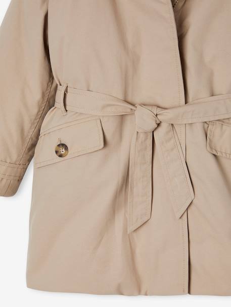 Parka à capuche 3 en1 fille taupe - vertbaudet enfant 