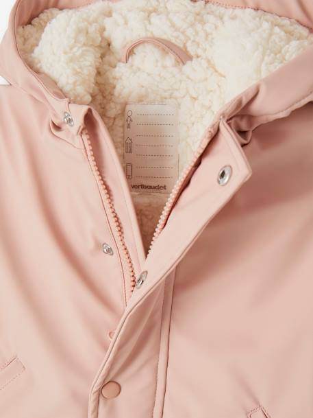 Ensemble manteau + salopette de pluie bébé rose poudré - vertbaudet enfant 