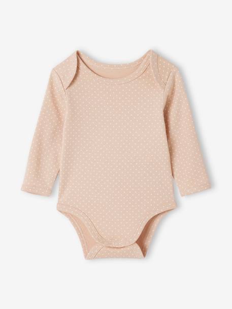 Lot 5 bodies manches longues bébé emmanchures américaines vert sauge - vertbaudet enfant 