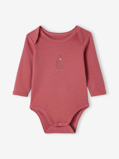 Lot 5 bodies manches longues bébé emmanchures américaines vert sauge - vertbaudet enfant 