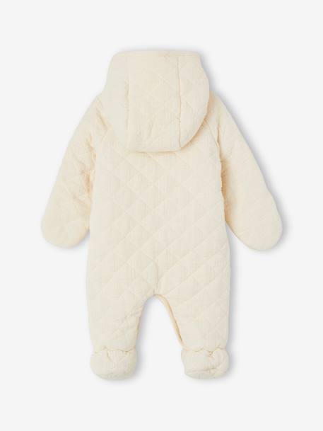 Combipilote bébé mixte en gaze de coton écru - vertbaudet enfant 