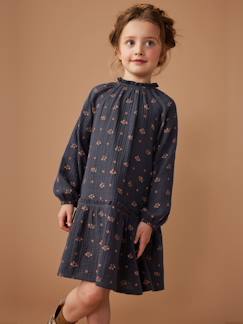 Robe en gaze de coton motifs fleurs fille  - vertbaudet enfant