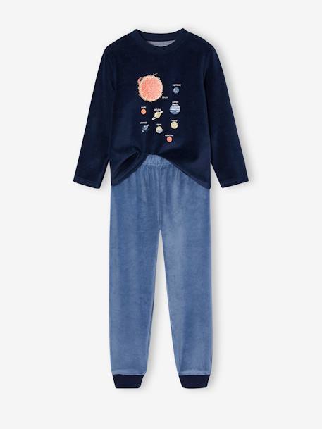 Lot de 2 pyjamas  garçon velours Espace marine - vertbaudet enfant 