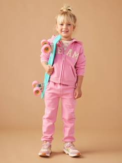 -Sweat zippé à capuche motif "Team" sport fille