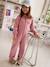 Combinaison longue en toile garment dyed fille vieux rose - vertbaudet enfant 