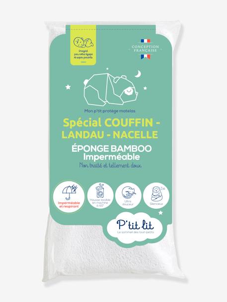 Alèse imperméable Bamboo non traitée P'TIT LIT blanc - vertbaudet enfant 