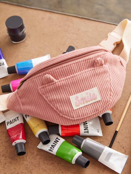 Sac banane animation poche chat fille bleu pâle+blush+double stone+prune+vanille - vertbaudet enfant 