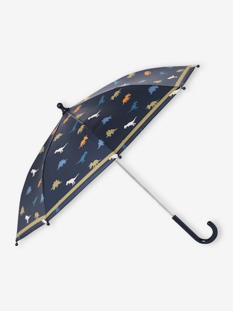 Paraplu met dinomotief voor jongens blauw+dennen+marineblauw - vertbaudet enfant 