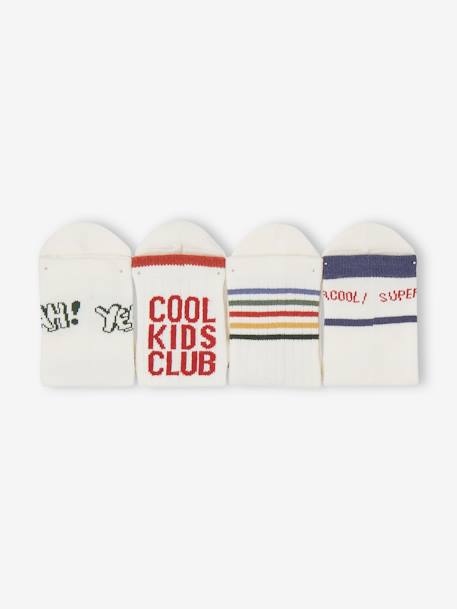 Lot de 4 paires de chaussettes sport garçon écru - vertbaudet enfant 