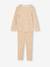 Lot de 2 pyjamas fille en côtes beige - vertbaudet enfant 