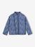 Veste à fleurs matelassée doublée sherpa fille bleu imprimé - vertbaudet enfant 