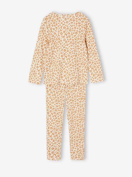 Lot de 2 pyjamas fille en côtes beige - vertbaudet enfant 