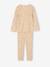 Lot de 2 pyjamas fille en côtes beige - vertbaudet enfant 