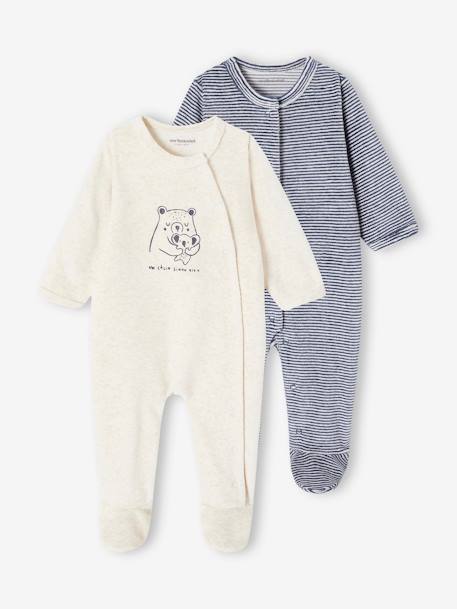 Bébé-Lot de 2 pyjamas bébé garçon en velours