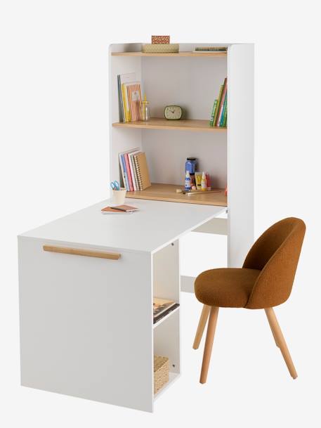 Boekenkast met geïntegreerd bureau Modulo wit - vertbaudet enfant 