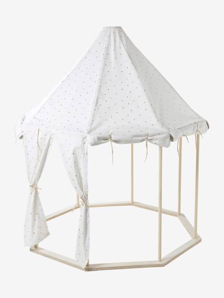 Tente hexagonale bois FSC® blanc - vertbaudet enfant 