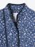Veste à fleurs matelassée doublée sherpa fille bleu imprimé - vertbaudet enfant 