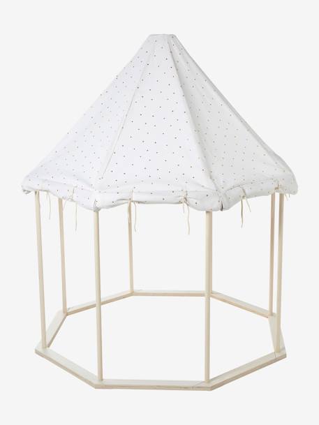 Tente hexagonale bois FSC® blanc - vertbaudet enfant 