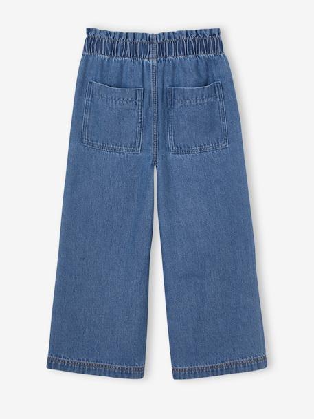 Jean fille large charpentier bleu clair+bleu moyen+denim gris - vertbaudet enfant 