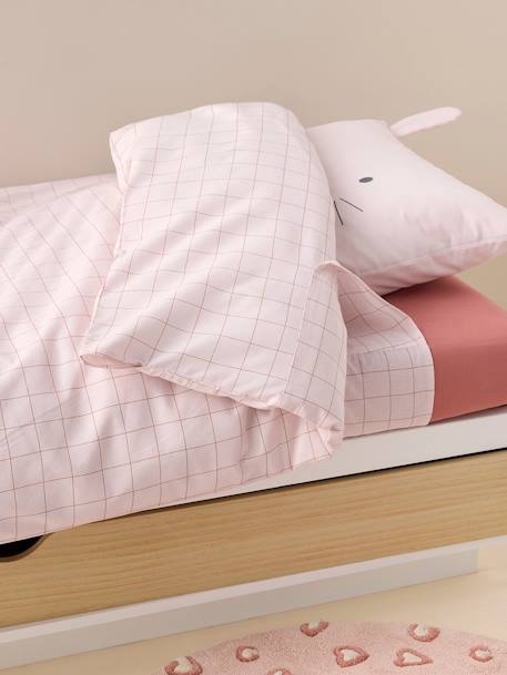 Parure enfant Magicouette CARONIMOS, avec coton recyclé carreaux beige+carreaux bleu - vertbaudet enfant 