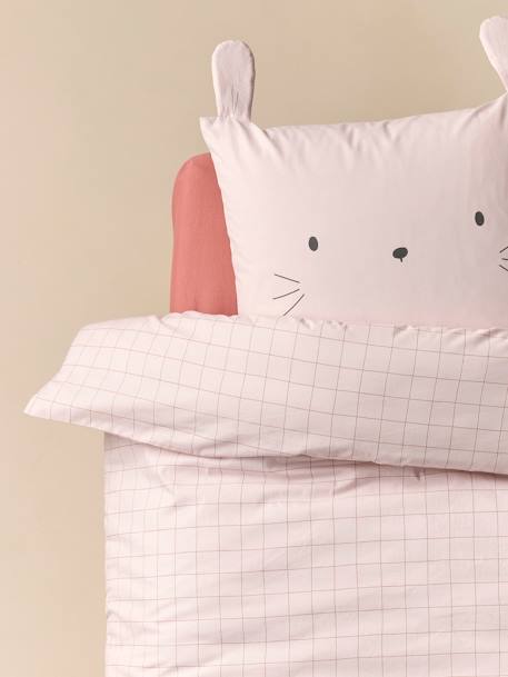 Parure enfant Magicouette CARONIMOS, avec coton recyclé carreaux beige+carreaux bleu - vertbaudet enfant 