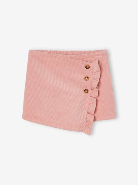 Fille-Jupe-Jupe-short fille en velours effet portefeuille