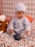 Ensemble bébé combinaison et bonnet à oreilles en tricot bleu pâle - vertbaudet enfant 