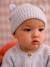 Ensemble bébé combinaison et bonnet à oreilles en tricot bleu pâle - vertbaudet enfant 
