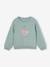 Sweat fille motif imprimé encre+vanille+vert de gris - vertbaudet enfant 