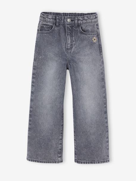 Jean fille large bleu moyen+denim black+denim brut+denim gris+stone - vertbaudet enfant 