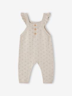 - Tuinbroek van tricot baby's met schouderbandje en ruches