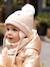 Ensemble bonnet + snood + moufles bébé fille beige poudré - vertbaudet enfant 