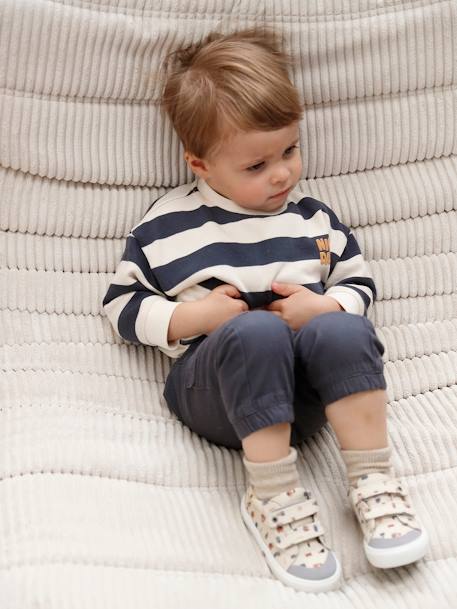 Ensemble sweat rayé + pantalon battle bébé garçon bleu ardoise - vertbaudet enfant 