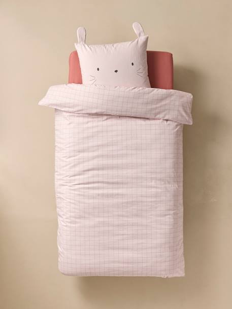 Parure enfant Magicouette CARONIMOS, avec coton recyclé carreaux beige+carreaux bleu - vertbaudet enfant 