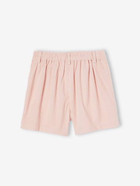 Short velours fille poches festonnées marine+rose poudré - vertbaudet enfant 